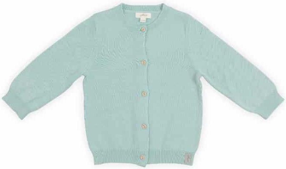 Jollein vestje Pretty knit stone green Maat 74/80