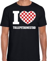 Carnaval t-shirt I love Tullepetaonestad voor heren- zwart - Roosendaal - Carnavalshirt / verkleedkleding S