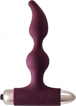 Anale Buttplug- Vibratie- Bullet- Silicone -  10 functies- AAA batterij- Waterproof- Spice it up New Edition Elation Donkerrood