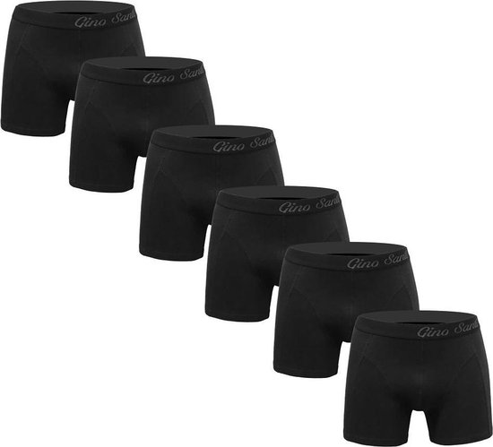 Gino Santi Boxershort Zwart 6pack