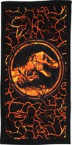 Jurassic World Badlaken Zwart/oranje Unisex 70 X 140 Cm