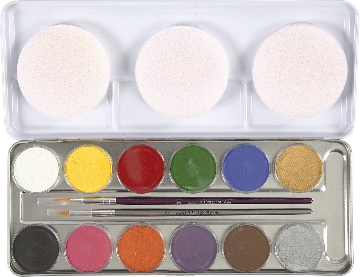 Schmink palet, kleuren assorti, 12 kleuren
