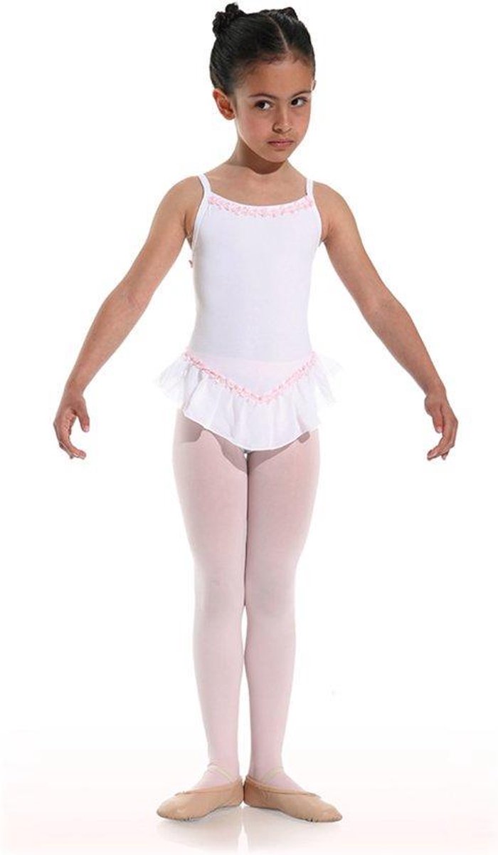 Danceries - Balletpakje - Juleen - Wit - Katoen - Maat 98-104