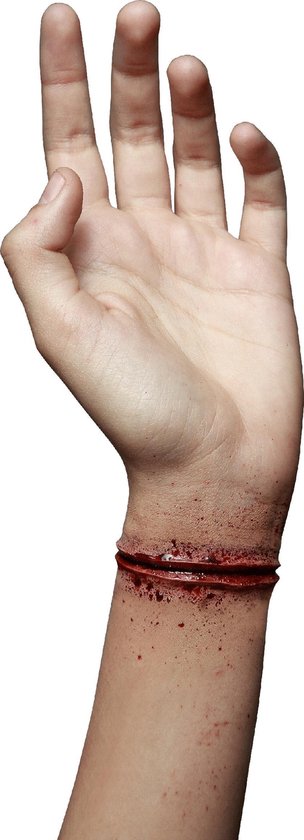 Ghoulish Applicatie Snijwond Arm Latex Rood/zwart | bol