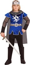 WIDMANN - Blauw ridder koning kostuum voor kinderen - 128 (5-7 jaar)