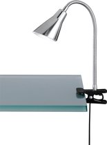 LED Klemlamp - Trion Preta - 3W - Warm Wit 3100K - Mat Nikkel - Kunststof