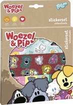 Woezel & Pip stickers, 3 stickervellen met speelachtergrond, creatief speelgoed - vanaf 3 jaar - Bambolino Toys