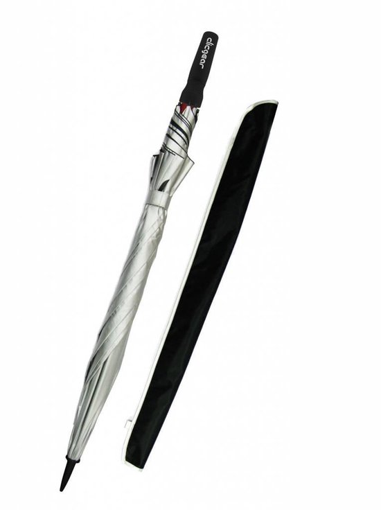 Clicgear 68 inch Double Canopy Golfparaplu - Zilver van Clicgear — afbeelding 3