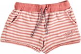 Tommy hilfiger zacht sweatshort spiced coral wit gestreept - Maat  104
