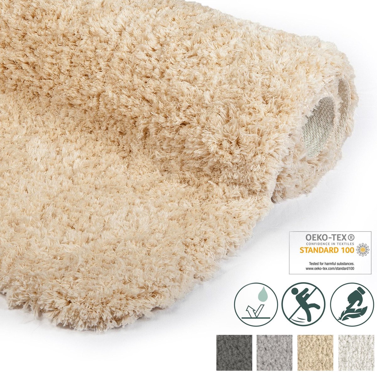 Badmat "BeauMare FL" badmatten geschikt voor vloerverwarming, antislipmatten 100x60 cm