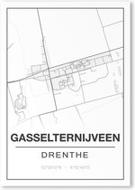 Poster/plattegrond GASSELTERNIJVEEN - A4