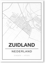 Poster/plattegrond ZUIDLAND - A4