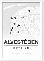 Poster/plattegrond ALVESTEDEN - A4
