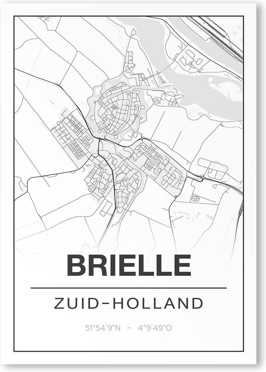 Poster/plattegrond BRIELLE - A4