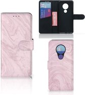 Nokia 7.2 | Nokia 6.2 Bookcase Marble Roze