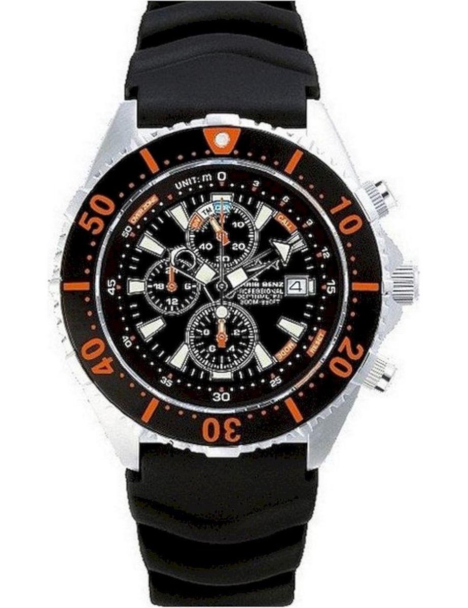 Chris Benz Duikerhorloge Depthmeter Chronograaf CB-C300-O-KBS