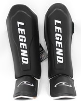 Kickboks Scheenbeschermers Legend Vertical Heren/Dames Zwart-Wit PU  M