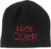 Alice Cooper Beanie Muts Dripping Logo Zwart