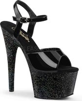 Pleaser - ADORE-709MG Sandaal met enkelband, Paaldans schoenen - Paaldans schoenen - 40 Shoes - Zwart