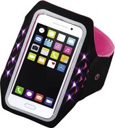 Hama Sport-armband "Running" voor smartphones, maat XL, met led, pink