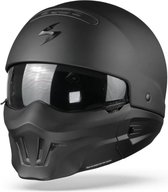 Scorpion EXO-Combat Evo Solid Matt Black Jet Jethelm - Motorhelm - Maat XXL