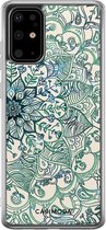 Samsung S20 Plus hoesje siliconen - Mandala blauw | Samsung Galaxy S20 Plus case | multi | TPU backcover transparant