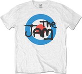 The Jam - Spray Target Logo Kinder T-shirt - Kids tm 6 jaar - Wit