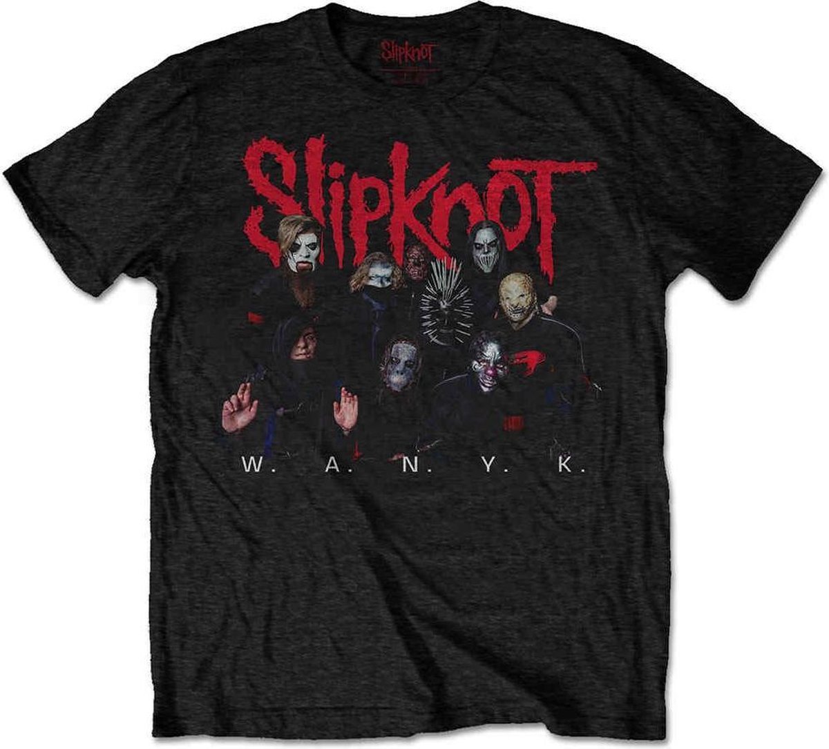 Slipknot - WANYK Logo Heren T-shirt - M - Zwart op Prijzenvolger.com