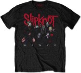 Slipknot Heren Tshirt -M- WANYK Logo Zwart