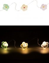Lichtsnoer LED bloemetjes pastel