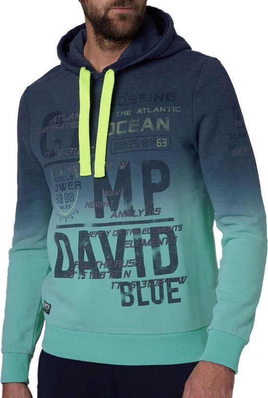 Camp David® sweater met kap, "Ocean Rowing" gradiënt blauw en groen |  bol.com
