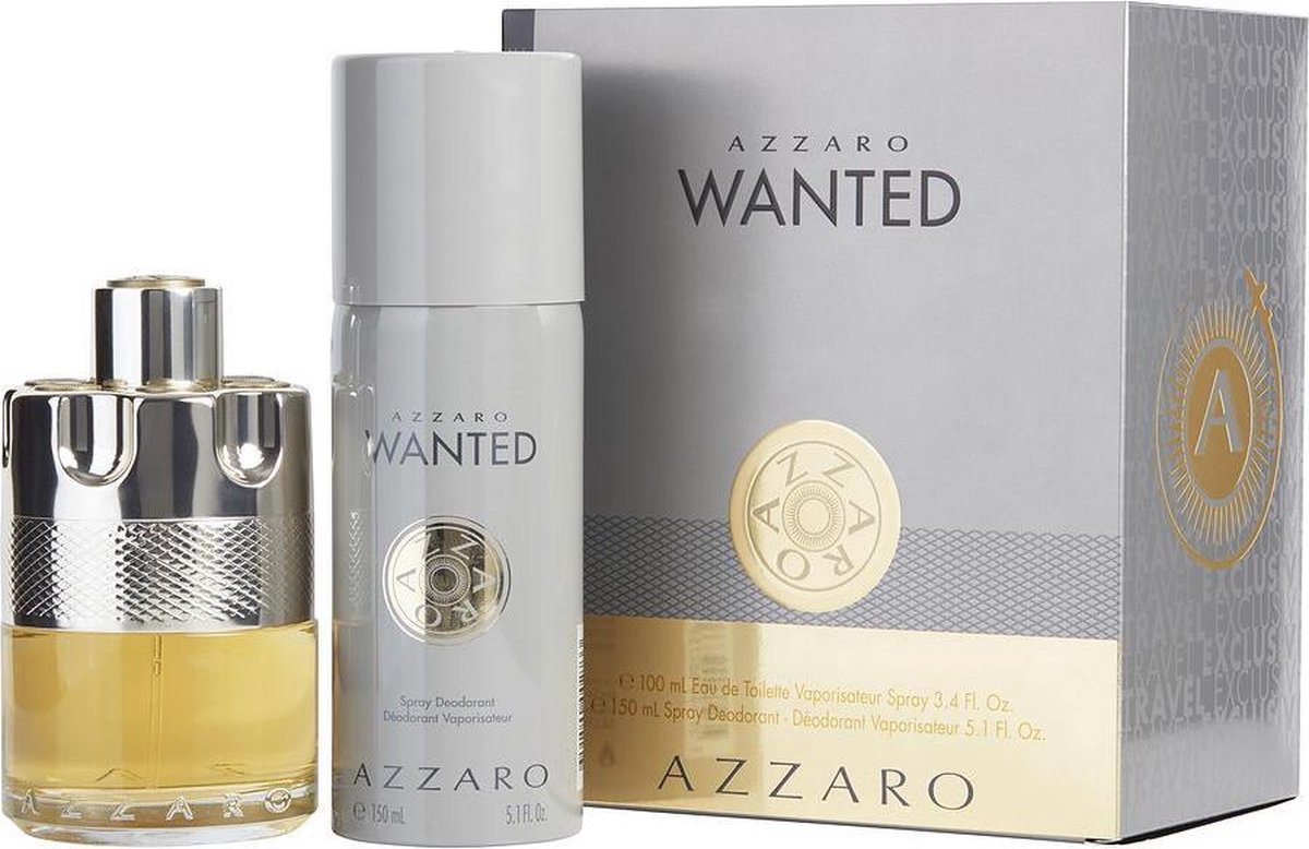 Azzaro Wanted Gift Set 100 ml eau de toilette spray + 150 ml deodorant spray - Azzaro