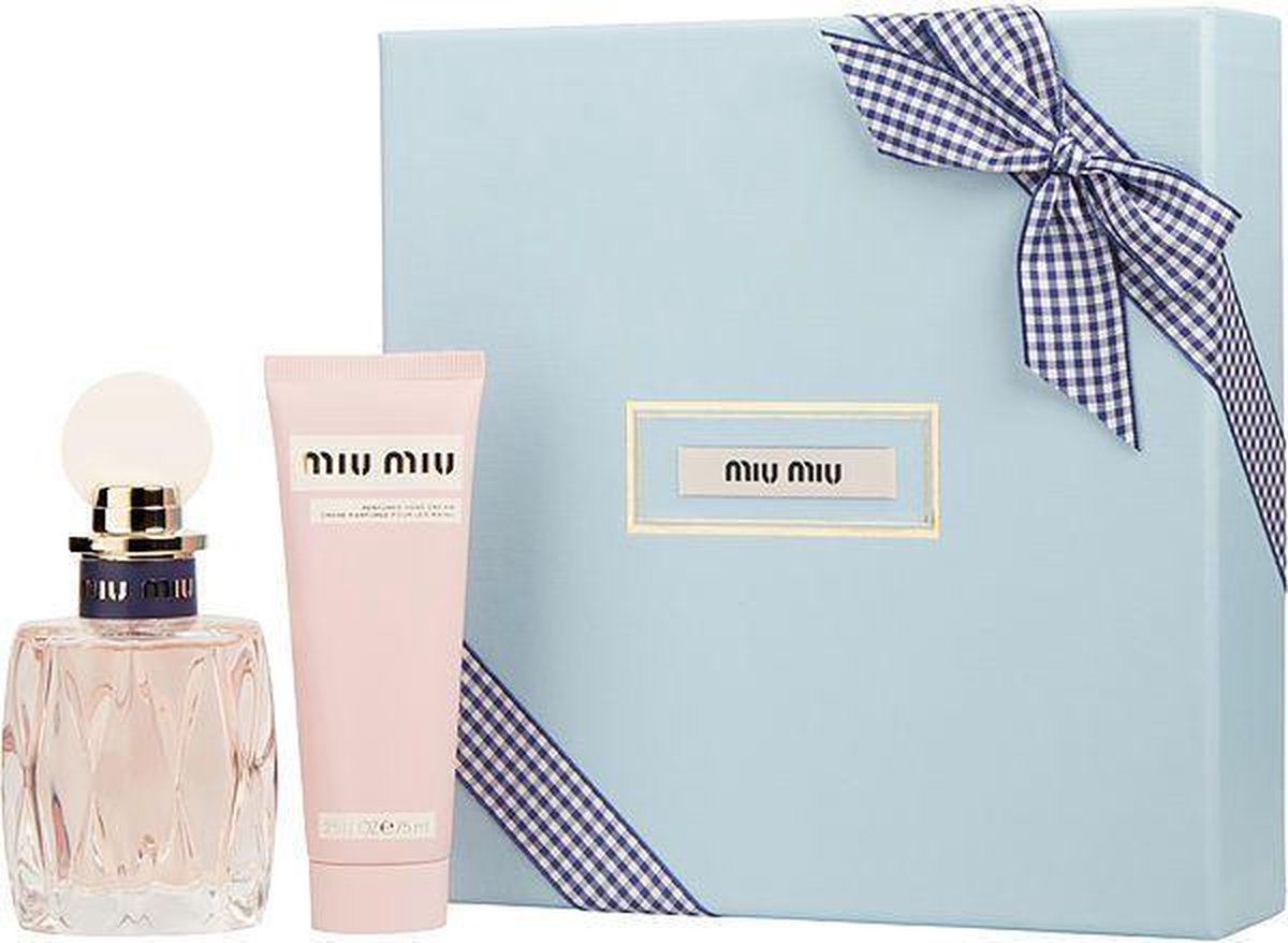 Goedkoopste Gift set Miu Miu L'Eau Rosée EDT 100 ml hand cream 75 ml