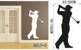 3D Sticker Decoratie Playing Golf Vinyl Wall Stickers  Vinyl Decals Living Room Wall Art Mural Modern Style Interior Design Home Decor - GOLF3 / Large