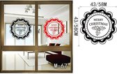 3D Sticker Decoratie DIY Home Decor Sneeuwvlok Klokken en Sneeuwpop Kerstbal Muurstickers Raamdecoratie Verwijderbare raamstickers - M67 / Large