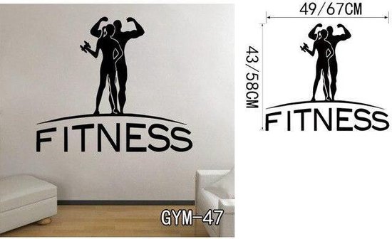 staart Patch markering 3D Sticker Decoratie Nieuw Vinyl Muursticker Afneembaar wanddecor Fitness  Gym Workout... | bol.com