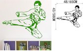 3D Sticker Decoratie Karate Vechtsporten Man Muurtattoo Aangepaste Chinese Kongfu Vechten Creatieve Vinyl Sticker Woondecoratie - Karate10 / Large