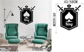 3D Sticker Decoratie Poker Pro Kaarten Spade Club Hart Diamant Muursticker, pak Spelen Game Room Night Kelder Decoratieve Decals - Poker26 / Small