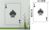3D Sticker Decoratie Poker Pro Kaarten Spade Club Hart Diamant Muursticker, pak Spelen Game Room Night Kelder Decoratieve Decals - Poker23 / Large