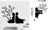 3D Sticker Decoratie Poster Klassieke religie Boeddhisme Boeddha Muurstickers Home Decor Verwijderbare Vinyl Art Sticker voor de woonkamer - FX2 / L