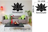 3D Sticker Decoratie 3D OM Teken Mandala Boeddha Lotus Muurstickers Home Decor Computer Bloem Sticker Vinyl zelfklevende stickers Muurdecoratie - zwart / Small