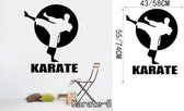 3D Sticker Decoratie Karate Vechtsporten Man Muurtattoo Aangepaste Chinese Kongfu Vechten Creatieve Vinyl Sticker Woondecoratie - Karate5 / Large