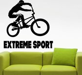 3D Sticker Decoratie BMX Muurtattoo Extreme sporten Muurstickers Zwart Freestyle Springen Home Decor Jongens Kamer Muurkunst Muurschildering Verwijderbaar Behang BMX1