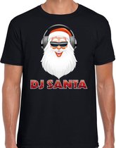 Fout Kerst shirt / t-shirt - DJ Santa - zwart - heren - kerstkleding / kerst outfit XL (54)