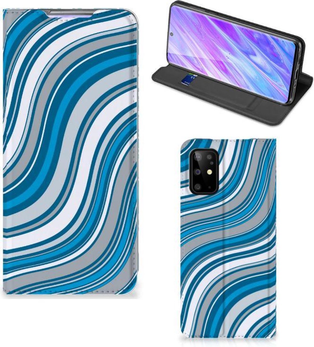 Samsung Galaxy S20 Plus Hoesje met Magneet Waves Blue