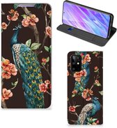 Geschikt voor Samsung Galaxy S20 Plus Hoesje maken Pauw met Bloemen