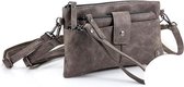 Grijs heup | schoudertasje | crossbodytas, Laren met clutch