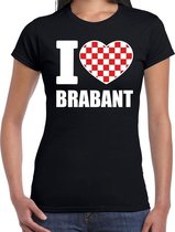 I love Brabant t-shirt zwart op borst voor dames - Brabant provincie shirt  - supporter... | bol.com
