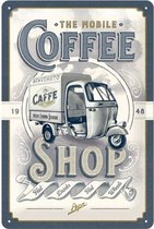 The Mobile Coffee Shop - Metalen Wandplaat