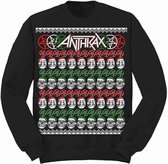 Anthrax Kersttrui -S- Skulls Christmas Zwart